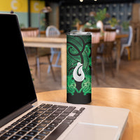 Personalised Maori Matariki Hei Matau Kakariki Skinny Tumbler Maori Kowhaiwhai Pattern Galaxy