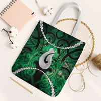 Maori Matariki Hei Matau Kakariki Tote Bag Maori Kowhaiwhai Pattern Galaxy