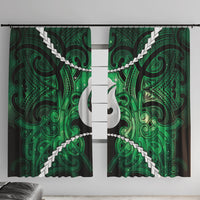 Maori Matariki Hei Matau Kakariki Window Curtain Maori Kowhaiwhai Pattern Galaxy