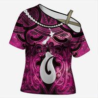 Personalised Maori Matariki Hei Matau Mawhero Cross Shoulder Shirt Maori Kowhaiwhai Pattern Galaxy