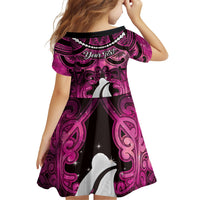 Personalised Maori Matariki Hei Matau Mawhero Family Matching Off The Shoulder Long Sleeve Dress and Hawaiian Shirt Maori Kowhaiwhai Pattern Galaxy LT01 - Polynesian Pride