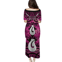 Personalised Maori Matariki Hei Matau Mawhero Family Matching Puletasi and Hawaiian Shirt Maori Kowhaiwhai Pattern Galaxy LT01 - Polynesian Pride