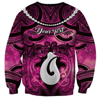 Personalised Maori Matariki Hei Matau Mawhero Sweatshirt Maori Kowhaiwhai Pattern Galaxy