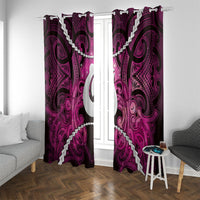 Maori Matariki Hei Matau Mawhero Window Curtain Maori Kowhaiwhai Pattern Galaxy