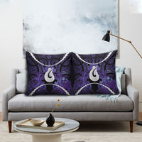 Maori Matariki Hei Matau Waiporoporo Pillow Cover Maori Kowhaiwhai Pattern Galaxy