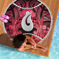 Maori Matariki Hei Matau Whero Beach Blanket Maori Kowhaiwhai Pattern Galaxy