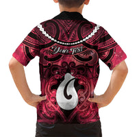 Personalised Maori Matariki Hei Matau Whero Family Matching Summer Maxi Dress and Hawaiian Shirt Maori Kowhaiwhai Pattern Galaxy LT01 - Polynesian Pride