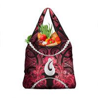 Maori Matariki Hei Matau Whero Grocery Bag Maori Kowhaiwhai Pattern Galaxy