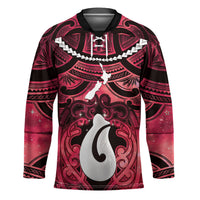 Personalised Maori Matariki Hei Matau Whero Hockey Jersey Maori Kowhaiwhai Pattern Galaxy