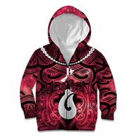 Personalised Maori Matariki Hei Matau Whero Kid Hoodie Maori Kowhaiwhai Pattern Galaxy