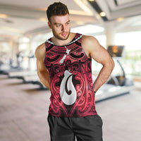 Personalised Maori Matariki Hei Matau Whero Men Tank Top Maori Kowhaiwhai Pattern Galaxy