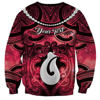 Personalised Maori Matariki Hei Matau Whero Sweatshirt Maori Kowhaiwhai Pattern Galaxy