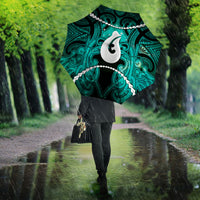Maori Matariki Hei Matau Turquoise Umbrella Maori Kowhaiwhai Pattern Galaxy