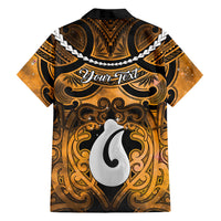 Personalised Maori Matariki Hei Matau Kowhai Family Matching Puletasi and Hawaiian Shirt Maori Kowhaiwhai Pattern Galaxy LT01 - Polynesian Pride