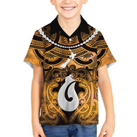 Personalised Maori Matariki Hei Matau Kowhai Hawaiian Shirt Maori Kowhaiwhai Pattern Galaxy