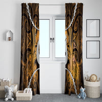 Maori Matariki Hei Matau Kowhai Window Curtain Maori Kowhaiwhai Pattern Galaxy