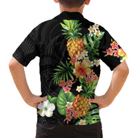 Hawaii Pineapple Tropical Family Matching Summer Maxi Dress and Hawaiian Shirt Colorful Hibiscus Plumeria LT01 - Polynesian Pride