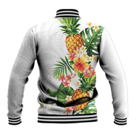 Hawaii Pineapple Tropical Baseball Jacket Luminous Hibiscus Plumeria