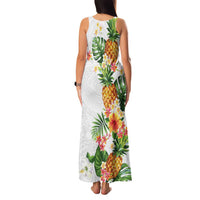 Hawaii Pineapple Tropical Family Matching Tank Maxi Dress and Hawaiian Shirt Luminous Hibiscus Plumeria LT01 - Polynesian Pride
