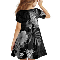 Hawaii Pineapple Tropical Family Matching Off Shoulder Short Dress and Hawaiian Shirt Neutral Hibiscus Plumeria LT01 - Polynesian Pride