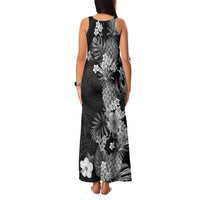 Hawaii Pineapple Tropical Family Matching Tank Maxi Dress and Hawaiian Shirt Neutral Hibiscus Plumeria LT01 - Polynesian Pride