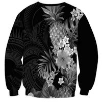 Hawaii Pineapple Tropical Sweatshirt Neutral Hibiscus Plumeria