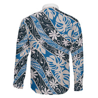 Ninamu Tahiti Tiare Monstera Family Matching Long Sleeve Bodycon Dress and Hawaiian Shirt Polynesian Pattern Curve Style LT01 - Polynesian Pride