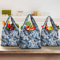 Ninamu Tahiti Tiare Monstera Grocery Bag Polynesian Pattern Curve Style - Polynesian Pride