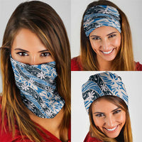 Ninamu Tahiti Tiare Monstera Neck Gaiter Polynesian Pattern Curve Style - Polynesian Pride
