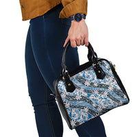 Ninamu Tahiti Tiare Monstera Shoulder Handbag Polynesian Pattern Curve Style - Polynesian Pride