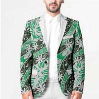 Matie Tahiti Tiare Monstera Blazer Polynesian Pattern Curve Style LT01 - Polynesian Pride