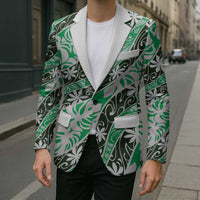 Matie Tahiti Tiare Monstera Blazer Polynesian Pattern Curve Style LT01 - Polynesian Pride