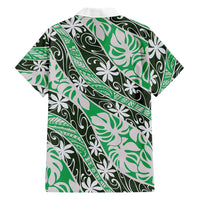Matie Tahiti Tiare Monstera Family Matching Puletasi and Hawaiian Shirt Polynesian Pattern Curve Style - Polynesian Pride