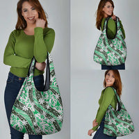 Matie Tahiti Tiare Monstera Grocery Bag Polynesian Pattern Curve Style LT01 - Polynesian Pride
