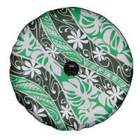 Matie Tahiti Tiare Monstera Spare Tire Cover Polynesian Pattern Curve Style LT01 - Polynesian Pride