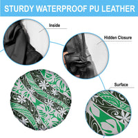 Matie Tahiti Tiare Monstera Spare Tire Cover Polynesian Pattern Curve Style LT01 - Polynesian Pride