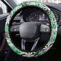 Matie Tahiti Tiare Monstera Steering Wheel Cover Polynesian Pattern Curve Style LT01 - Polynesian Pride