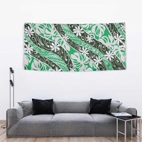 Matie Tahiti Tiare Monstera Tapestry Polynesian Pattern Curve Style LT01 - Polynesian Pride
