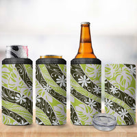 Olive Tahiti Tiare Monstera 4 in 1 Can Cooler Tumbler Polynesian Pattern Curve Style LT01 - Polynesian Pride