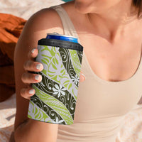 Olive Tahiti Tiare Monstera 4 in 1 Can Cooler Tumbler Polynesian Pattern Curve Style LT01 - Polynesian Pride