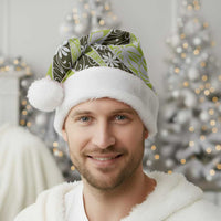 Olive Tahiti Tiare Monstera Christmas Santa Hat Polynesian Pattern Curve Style - Polynesian Pride