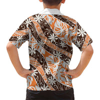 Puatou Tahiti Tiare Monstera Family Matching Tank Maxi Dress and Hawaiian Shirt Polynesian Pattern Curve Style LT01 - Polynesian Pride