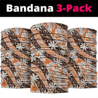 Puatou Tahiti Tiare Monstera Neck Gaiter Polynesian Pattern Curve Style - Polynesian Pride