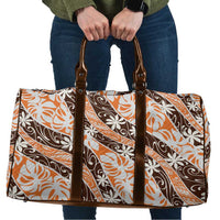Puatou Tahiti Tiare Monstera Travel Bag Polynesian Pattern Curve Style - Polynesian Pride