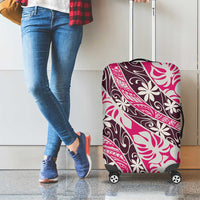 Tarona Tahiti Tiare Monstera Luggage Cover Polynesian Pattern Curve Style LT01 - Polynesian Pride