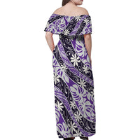 Vareau Tahiti Tiare Monstera Family Matching Off Shoulder Maxi Dress and Hawaiian Shirt Polynesian Pattern Curve Style LT01 - Polynesian Pride