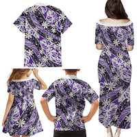 Vareau Tahiti Tiare Monstera Family Matching Puletasi and Hawaiian Shirt Polynesian Pattern Curve Style LT01 - Polynesian Pride