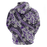 Vareau Tahiti Tiare Monstera Hoodie Polynesian Pattern Curve Style - Polynesian Pride