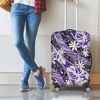 Vareau Tahiti Tiare Monstera Luggage Cover Polynesian Pattern Curve Style - Polynesian Pride