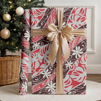 Uteute Tahiti Tiare Monstera Wrapping Paper Polynesian Pattern Curve Style - Polynesian Pride